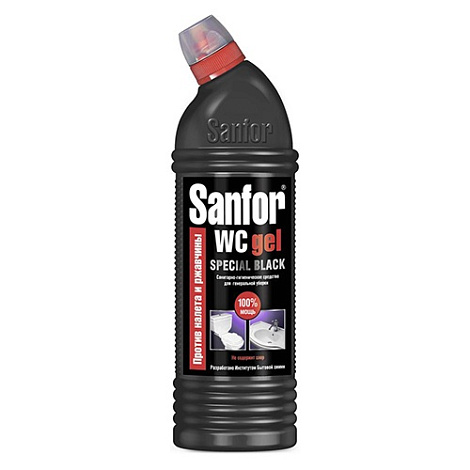 Чистящее средство Sanfor «WC гель, Special black», 750мл